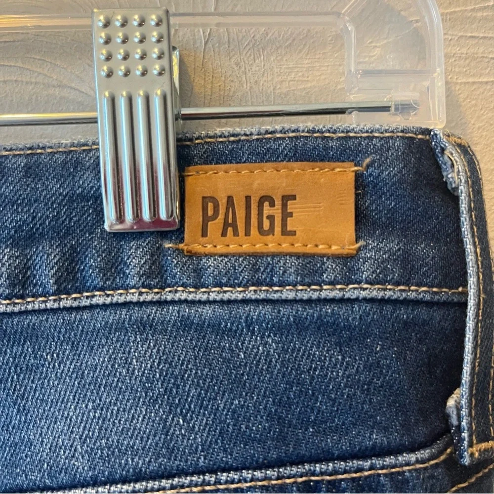 Paige Hoxton Straight Ankle Jeans in Indigo Cream size 28 - Picture 13 of 15